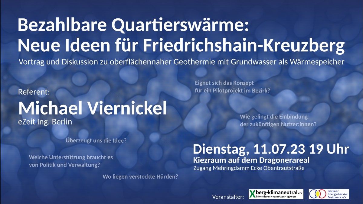 Plakat zu Video und Veranstaltung: Bezahlbare Quartierswärme - Neue Ideen für Friedrichshain-Kreuzberg